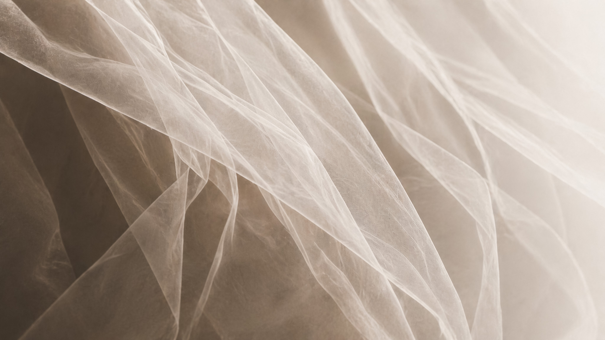 Abstract close-up of layered wedding veil fabric